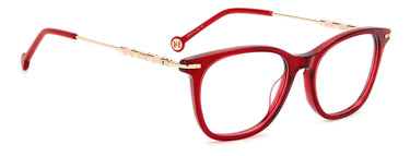 Designer Women Carolina Herrera Eyeglasses: HER 0103 - Red(2)- SpecSMART Eye Clinic (Diagonal View)